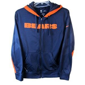 Nike Therma-Fit Full‎ Zip Chicago Bears Hooded Sweatshirt Men's Medium Hoodie